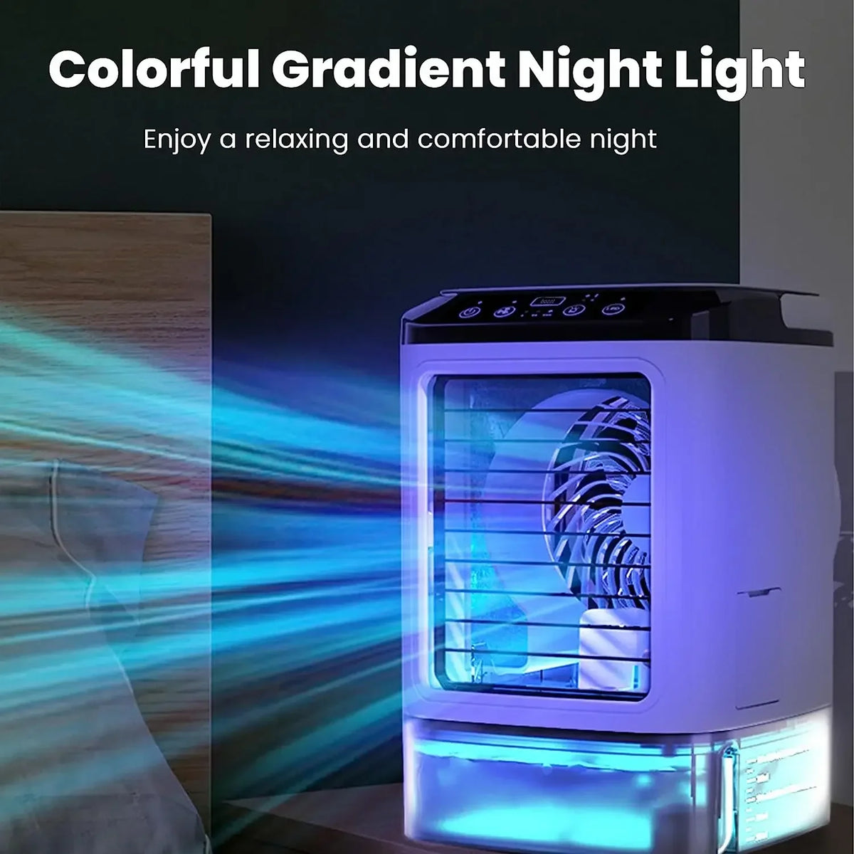 Portable Dual Spray Air Conditioner Fan | 3-Speed Ultrasonic Atomization