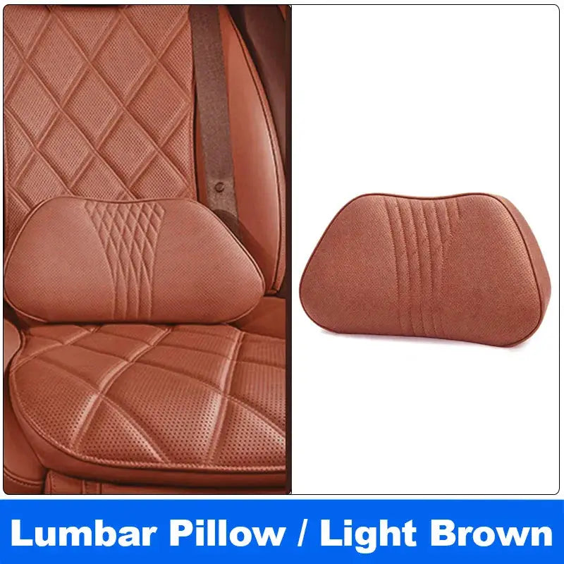 Vtear Universal Car Neck Lumbar Cushion Memory Foam Support Pillow Anti-Scratch Seat Parts Interior Modification Accessories by InterCyprus Trading Ltd