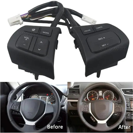 Black Steering Wheel Cruise Control Switch Volume Mute Button For Suzuki Vitara 2016 2017 2018 by InterCyprus Trading Ltd