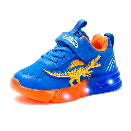 EXDINO Light Up Dinosaur Sneakers for Boys 2-6Y