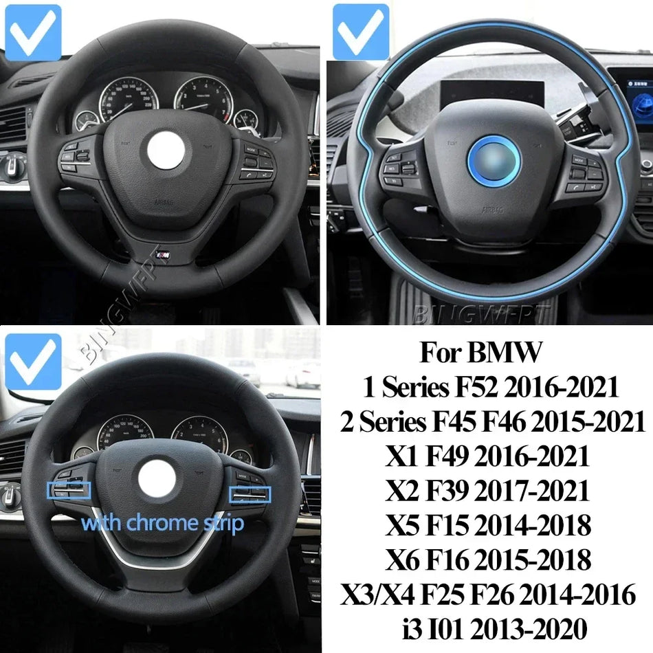 Botón de perilla del volante de accesorio para automóvil, multifunción para BMW F52 F45 F46