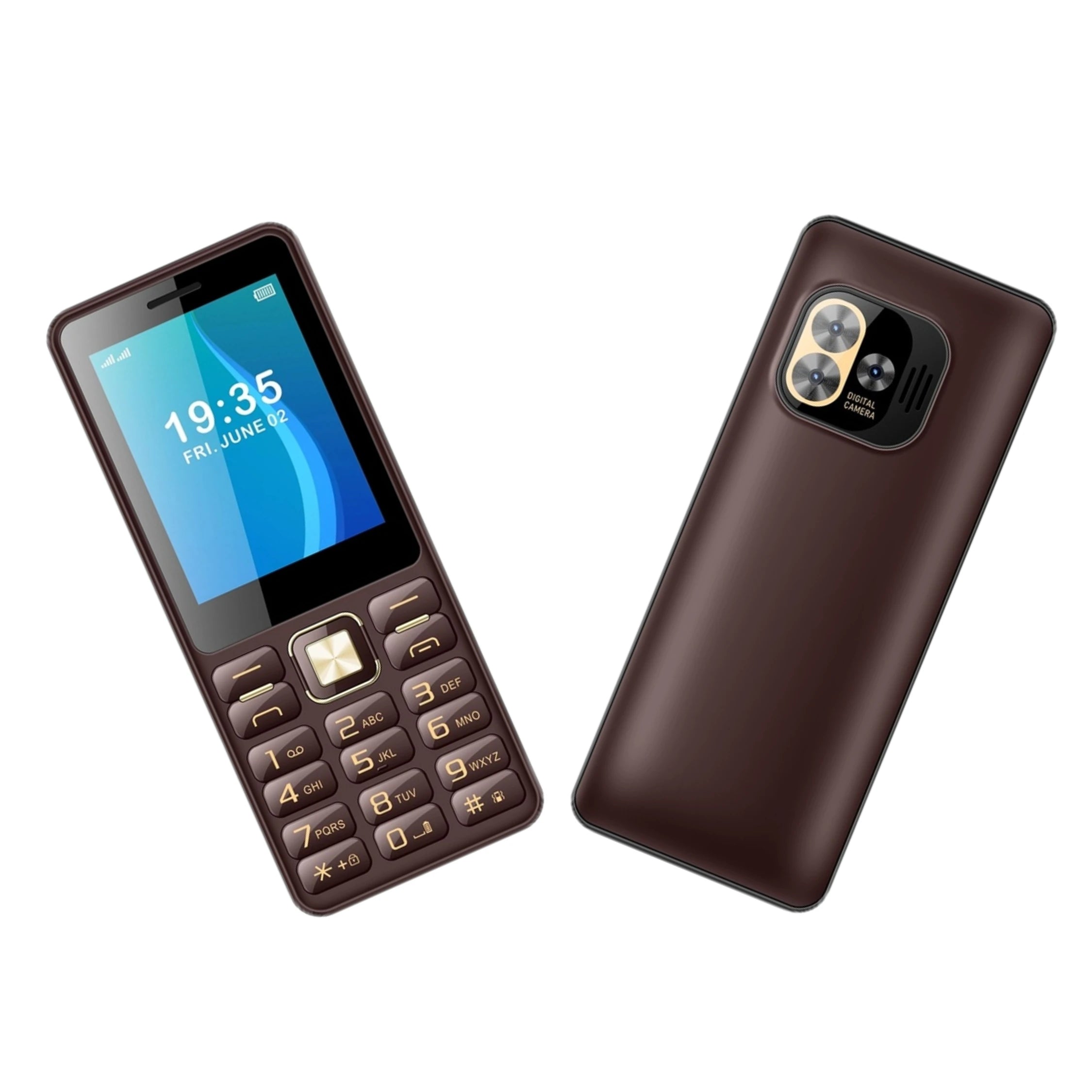 Mafam H7350 2G Classic Feature Phone &ndash; Triple SIM And Torch Brown / add 16G TF