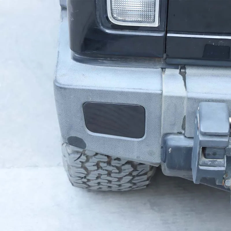 2Pcs ABS Black Rear Fog Lamp Cover For Hummer H2 2003 2009