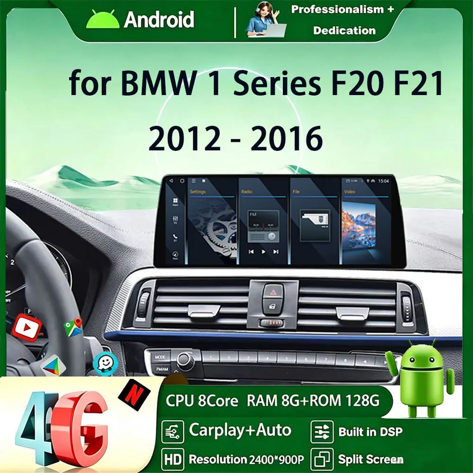 12.3 Android 16 Car Radio for BMW 1 Series F20 F21 NBT GPS Ultra-Thin