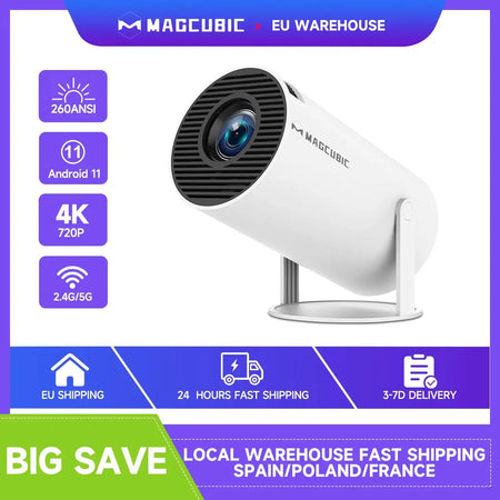 Magcubic HY300 Pro &ndash; 4K Android WiFi6 Portable Projector
