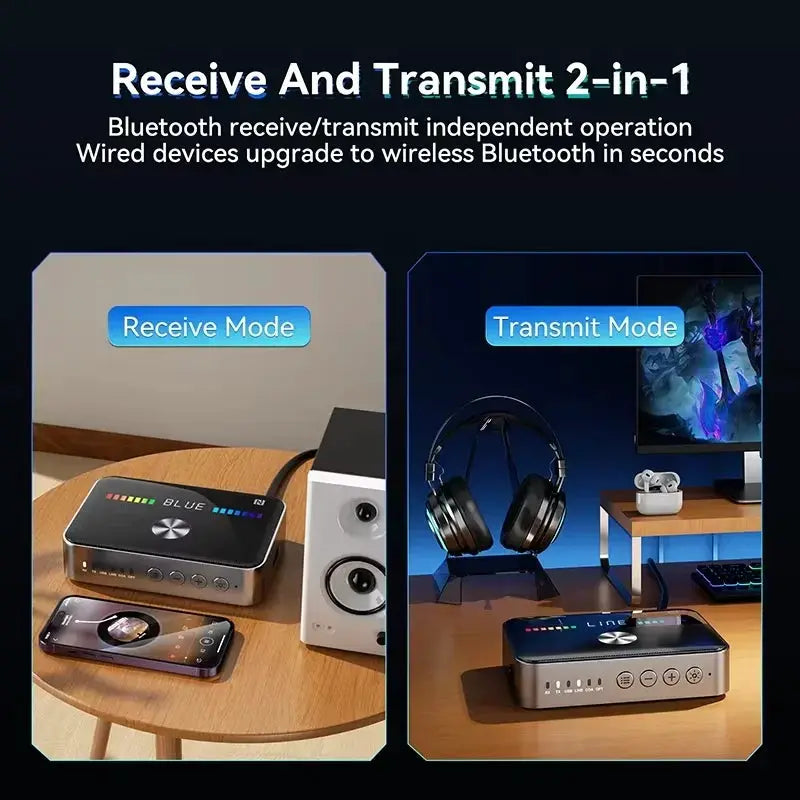 KEBIDUMEI NFC Bluetooth 6.0 Audio Receiver Transmitter Digital to Analog Converter DAC Low Latency Music Wireless Adapter by InterCyprus Trading Ltd