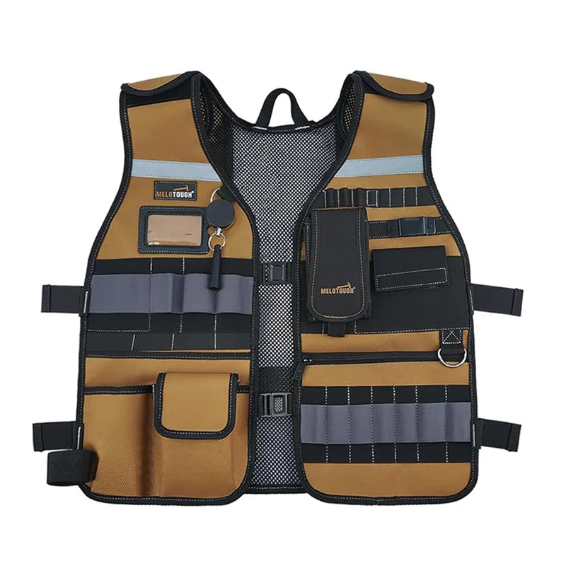 MELOTOUGH Tool Vest &ndash; Adjustable Straps With Phone Holder
