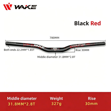 WAKE 30mm Riser Mountain Bike Handlebar 31.8mm*720/780mm Bicycle Handlebar Aluminum Alloy Bicycle Riser Bar Cycling Handle Bar by InterCyprus Trading Ltd