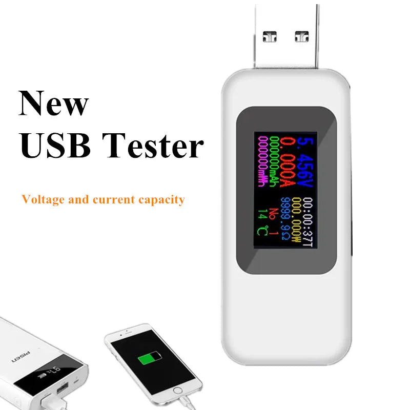 USB Tester DC Meter 8 In 1 Voltmeter &ndash; Real-Time Readouts