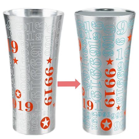 Color Changing Aluminum Beer Cup - Hammered Travel Mug