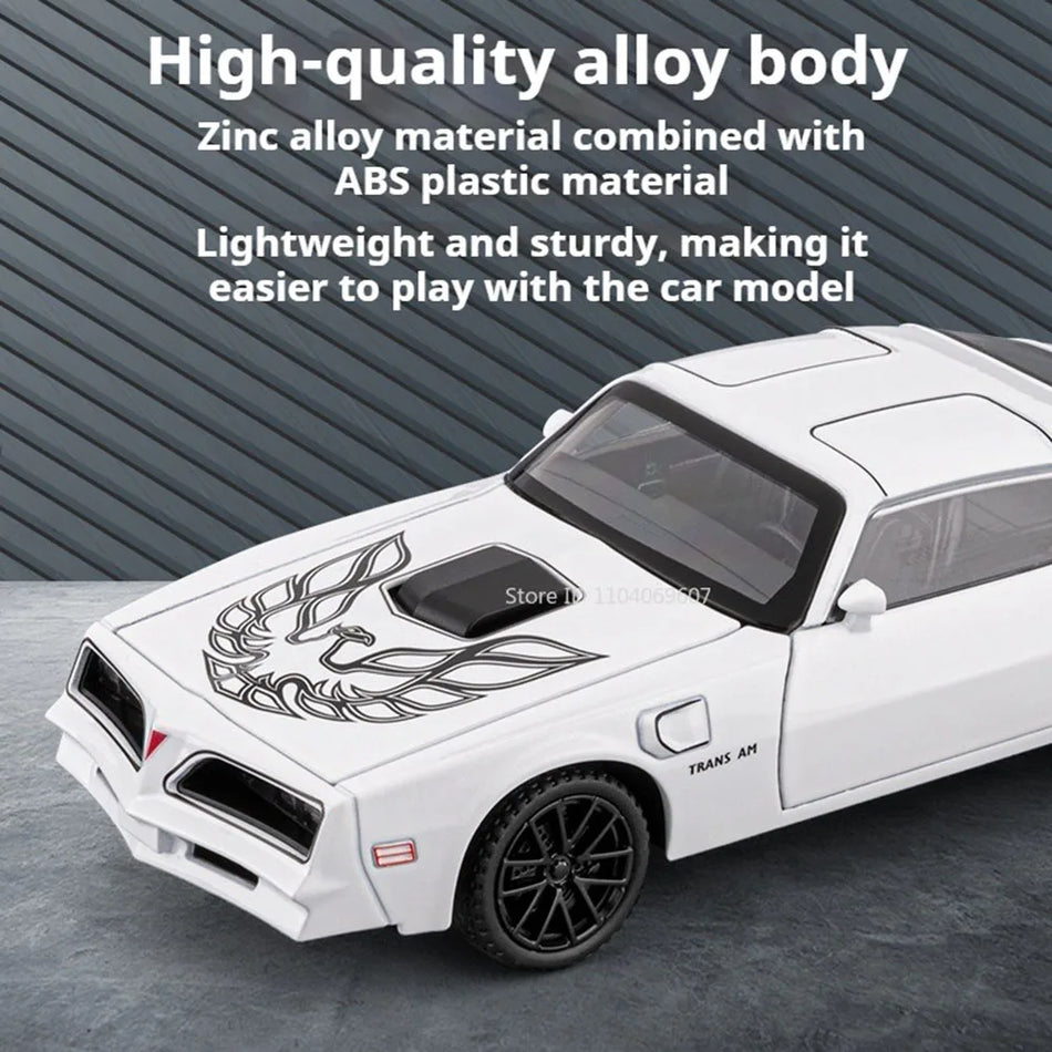 Model avtomobila Firebird Hellcat v merilu 1:32 iz diecast materiala s zvokom in svetlobo, potegni nazaj.