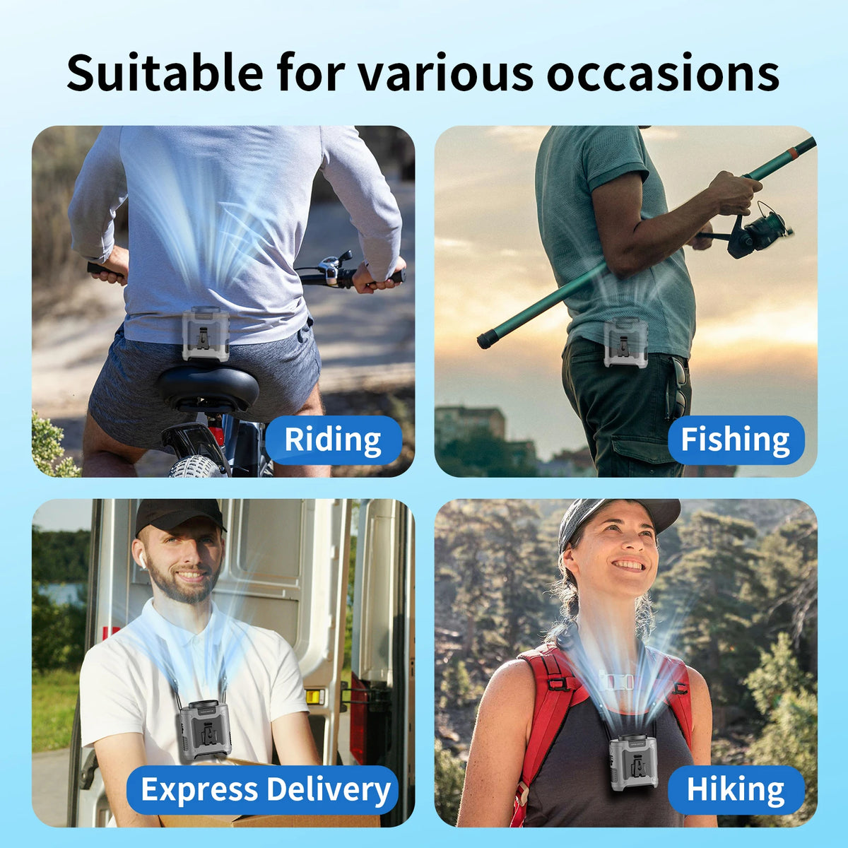 Socoolfan 20000mAh &ndash; Powerful Portable Neck Fan with Power Bank