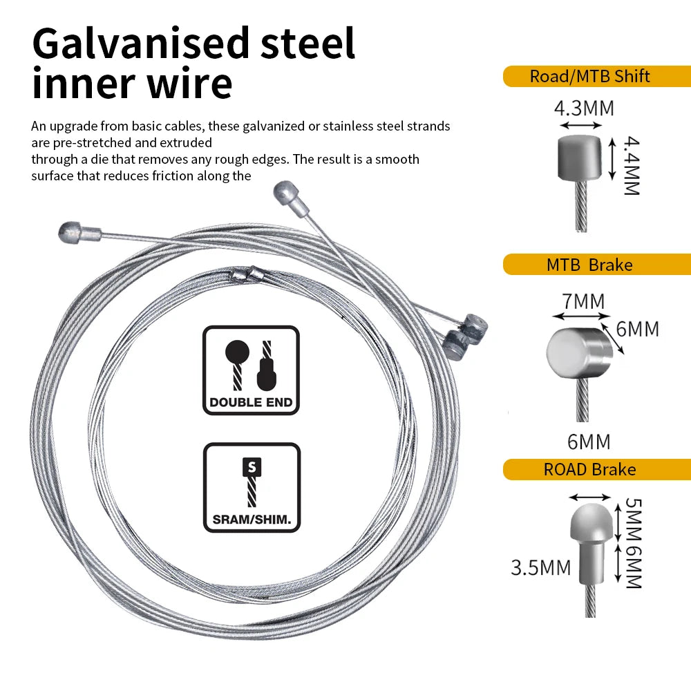 JAGWIRE MTB Road Bike Cable Set &ndash; Durable Brake and Shift Performance