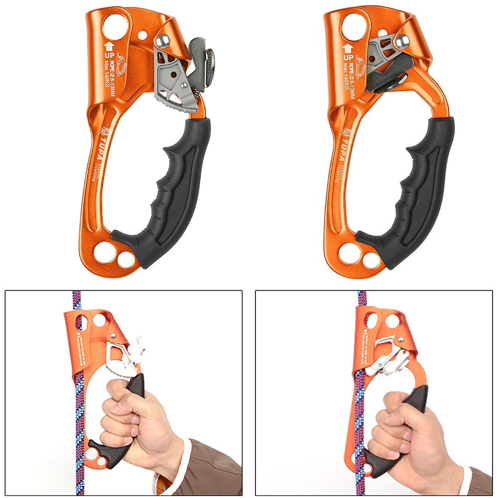 Outdoor Hand Ascender 8-13mm Rope Climber &ndash; Compact Alloy