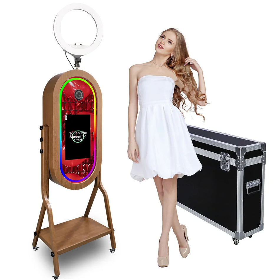 Pārvietojamais burvju spogulis foto kabīne 21.5 Inch Touch Screen
