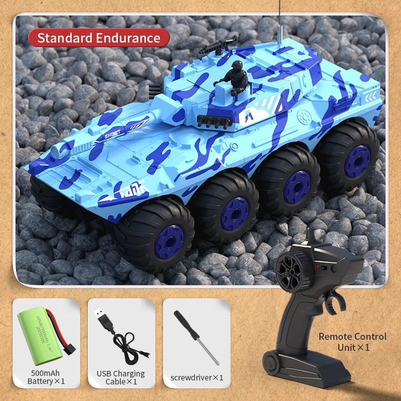 1/32 RC Tank &ndash; 4CH 2.4G Remote Control with 40 Minute Flight Time 1802 Version Blue