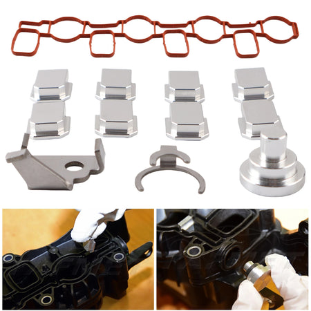 Aluminum Swirl Flap Delete Kit for VW Audi Seat Skoda 2.0 TDI 03L129711AG by InterCyprus Trading Ltd