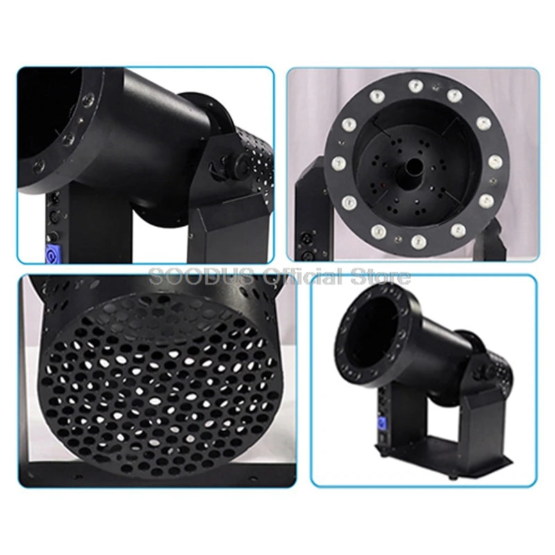 LED Confetti Blower 1500W with DMX512 Remote, Powerful Stage Effects for Weddings and Events