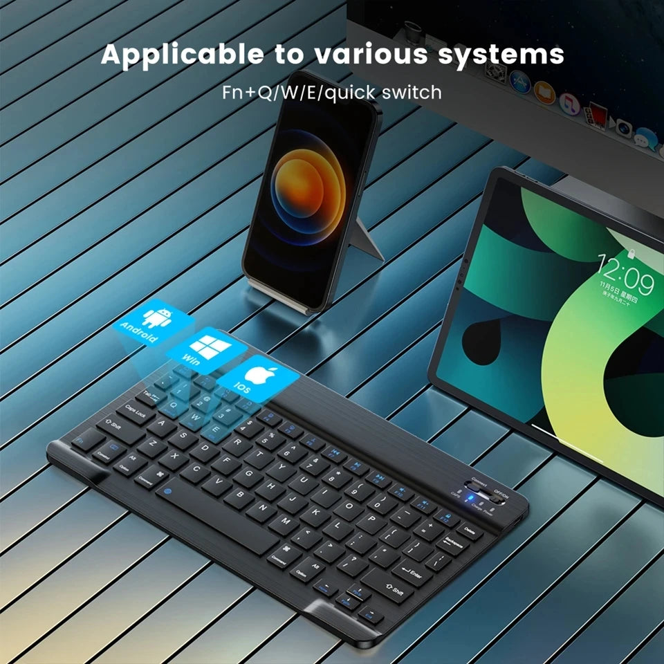 Portable Spanish-English Bluetooth Keyboard and Mouse &ndash; Wireless Convenience for Tablets and PCs