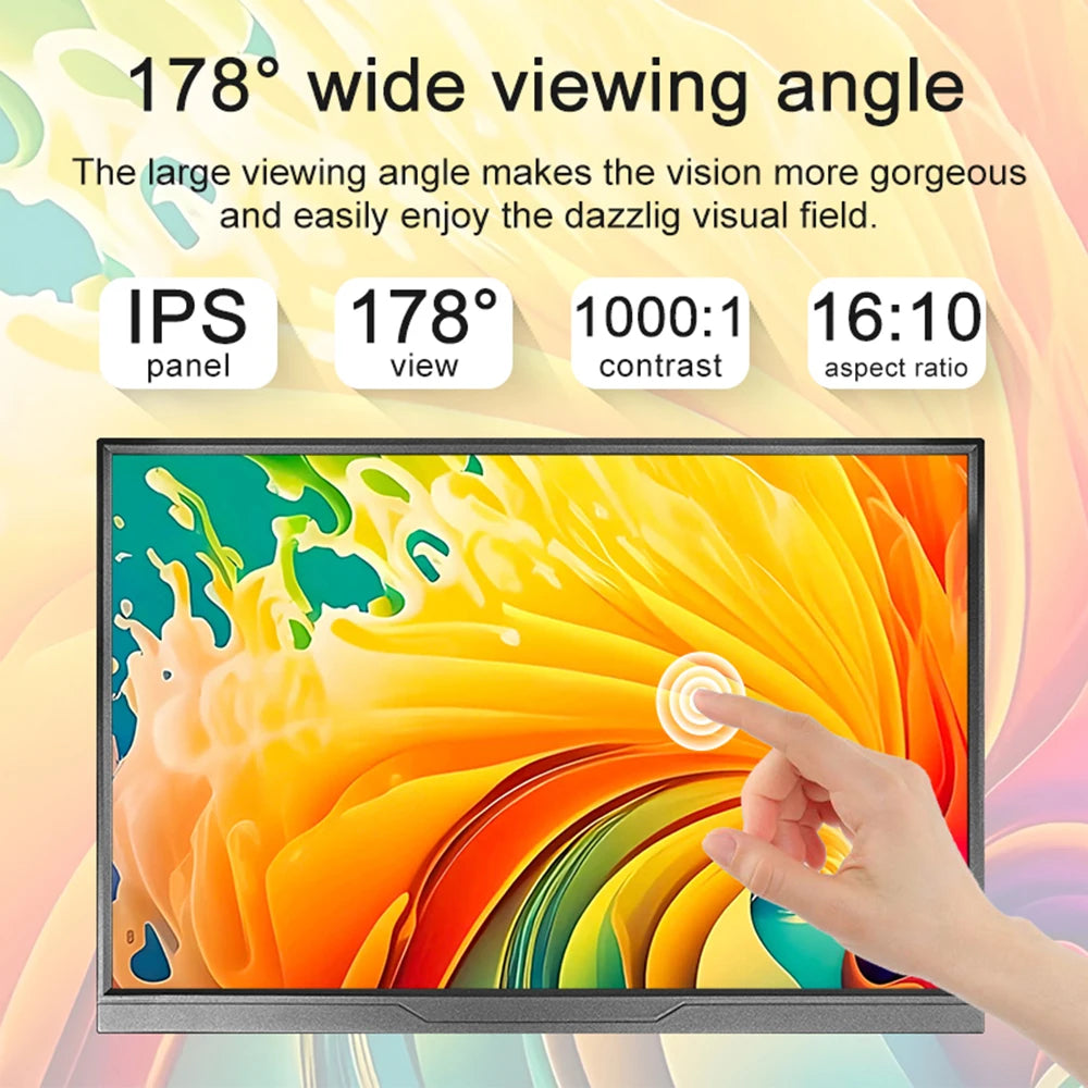 LANLIPU 14 Inch Portable Monitor &ndash; Touch Screen With Built-In Speaker