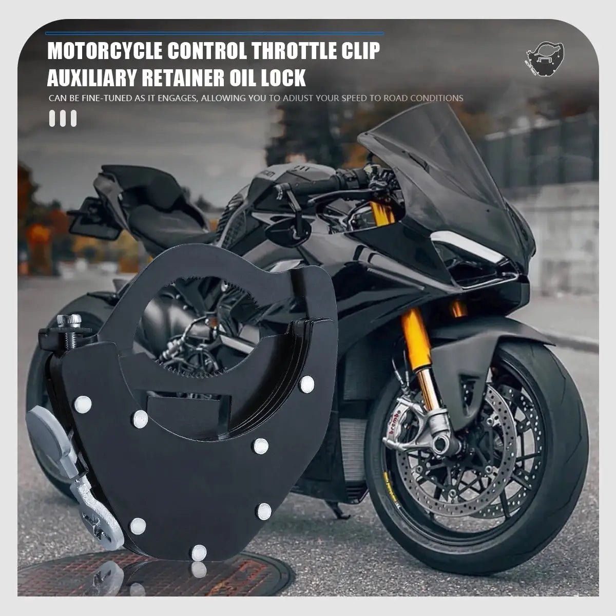 Motorcycle Cruise Control Handlebar Throttle Lock Assist For Fantic Caballero 125 ALL Years by InterCyprus Trading Ltd