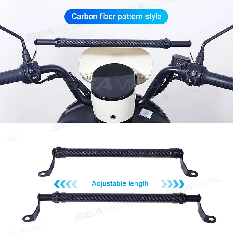 SEAMETAL Length Adjustable Extender Bar &ndash; Versatile Mounting Solution for Motorcycles and ATVs Carbon fiber pattern / CHINA