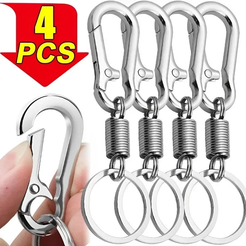 Zinc Alloy Spring Keychain Carabiner Hook - Versatile Climbing Accessory