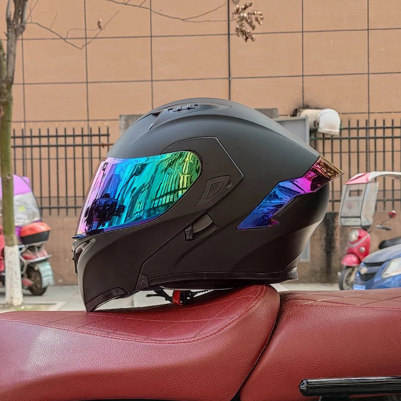 Flip Up Full Face Double Lens Helmet &ndash; DOT Approved