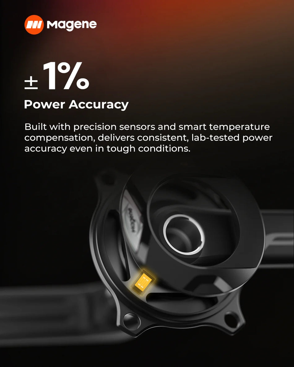 Magene PES P515 Juego de medidor de potencia 110BCD plato de pedal de 24mm para Shimano SRAM