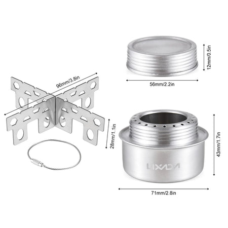 Portable Mini Aluminum Alloy Alcohol Stove &ndash; Space Saving