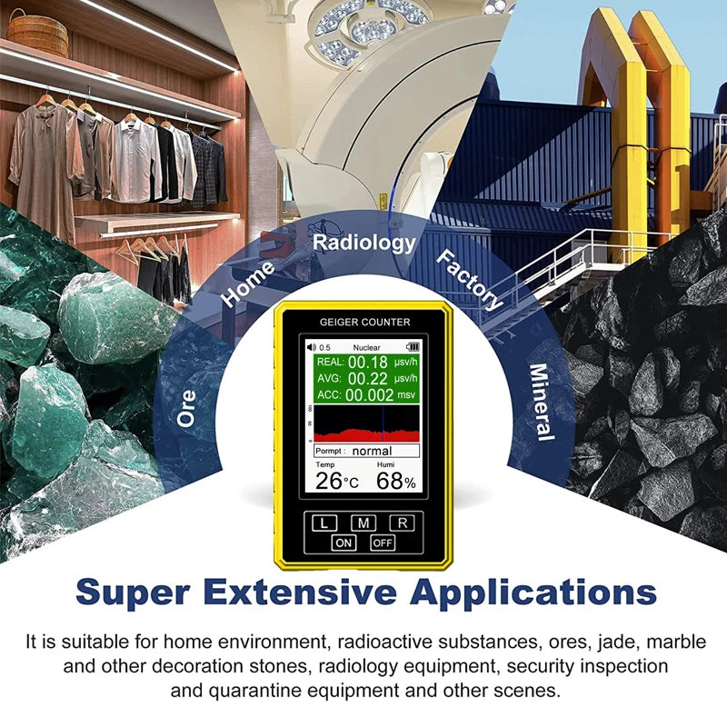 BR-9C-XR-3 Pro Handheld EMF Geiger Counter &amp; Radiation Detector