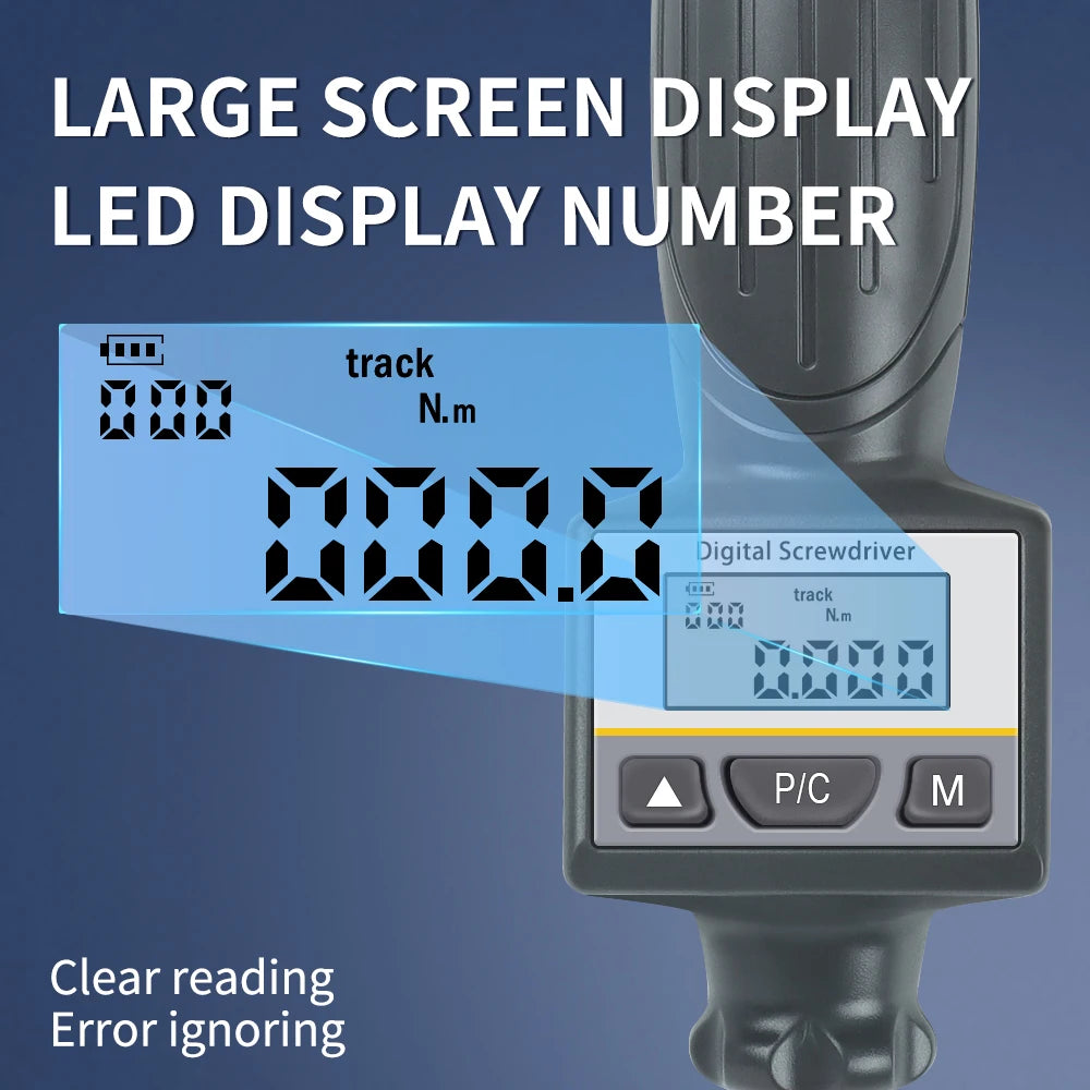 Digital Preset Display Torque Driver &ndash; 10 Bit Set Included
