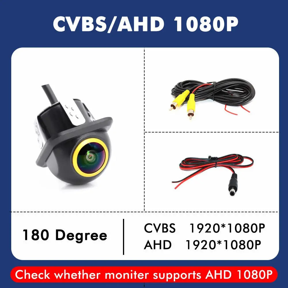DIP Switch AHD 1080P Car Rear View Camera Starlight Night Vision Waterproof Drill‑mount Backup Parking Camera Support AHD 720P by InterCyprus Trading Ltd