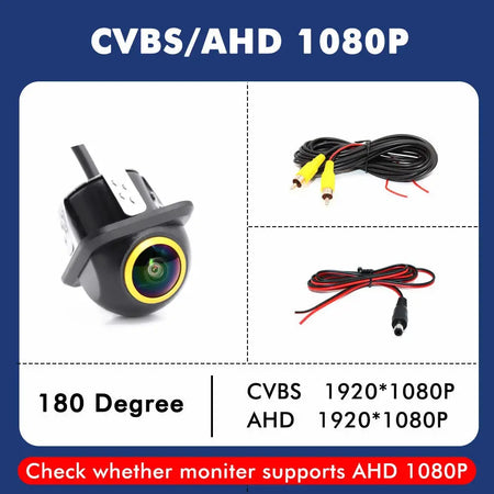 DIP Switch AHD 1080P Car Rear View Camera Starlight Night Vision Waterproof Drill‑mount Backup Parking Camera Support AHD 720P by InterCyprus Trading Ltd