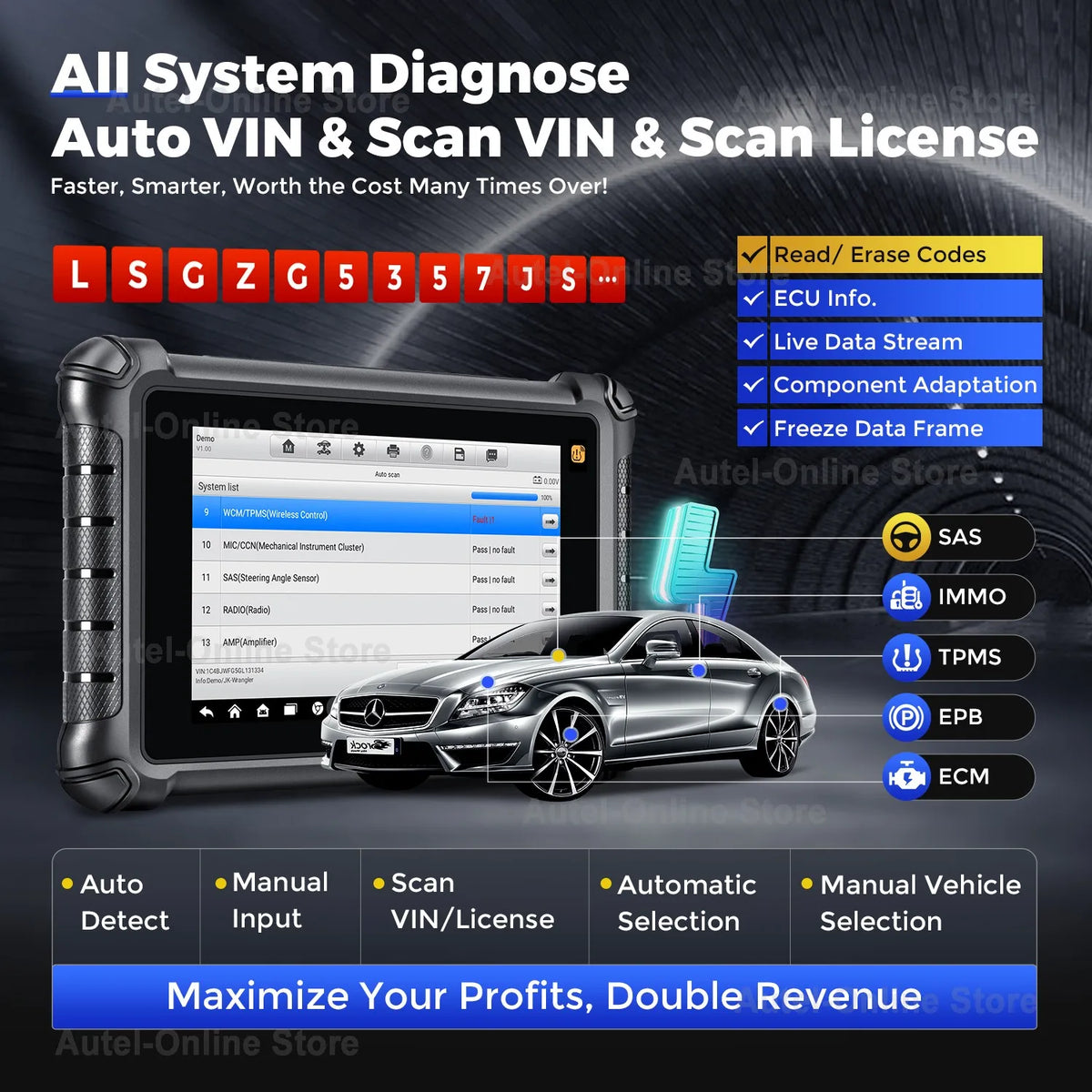 Autel MaxiPRO MP900-TS &ndash; TPMS Diagnostics And ECU Coding