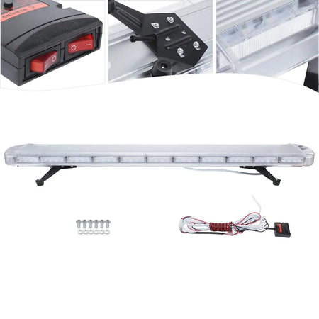 LED Strobe Light Bar 96W &ndash; 15 Flash Modes for 12-24V Use
