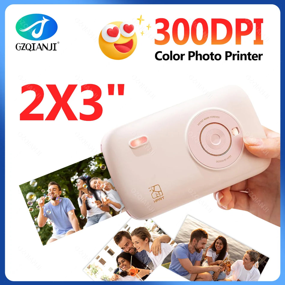 Portatīvais krāsu foto printeris, 300dpi Bluetooth, 2x3 collu fotogrāfijas CP2100