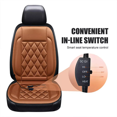 Universal 12V Heated Seat Cushion Cover for Cold Weather Comfort