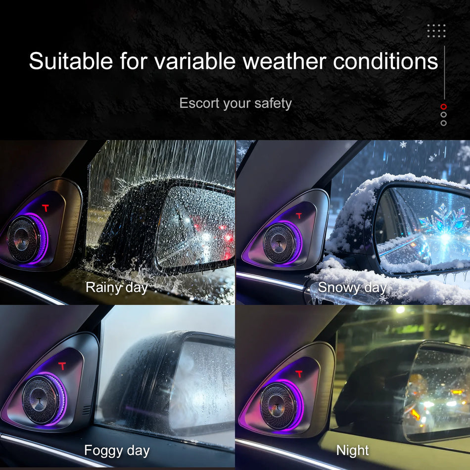 Tesla Model 3/Y 4D Rotating Hi-Fi Højttalerlys med Blind Spot Advarsel