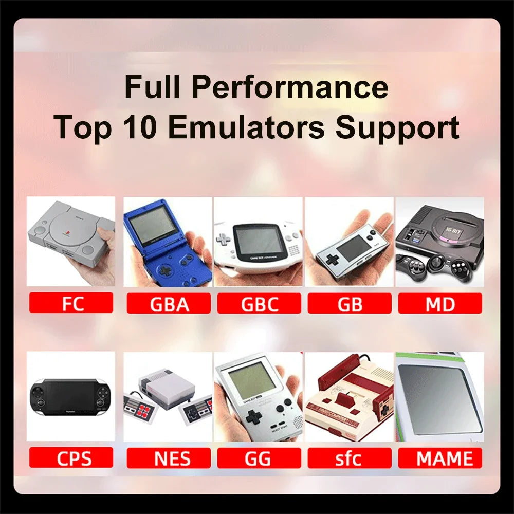 GAMINJA X7 Handheld Game Console with 10,000 Built-in Games and 4.3-Inch IPS Screen