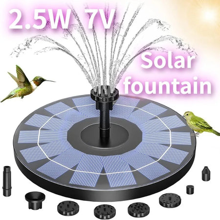 1W/1.5W/2.5W Outdoor Solar Fountain Kit &ndash; Six Nozzle System