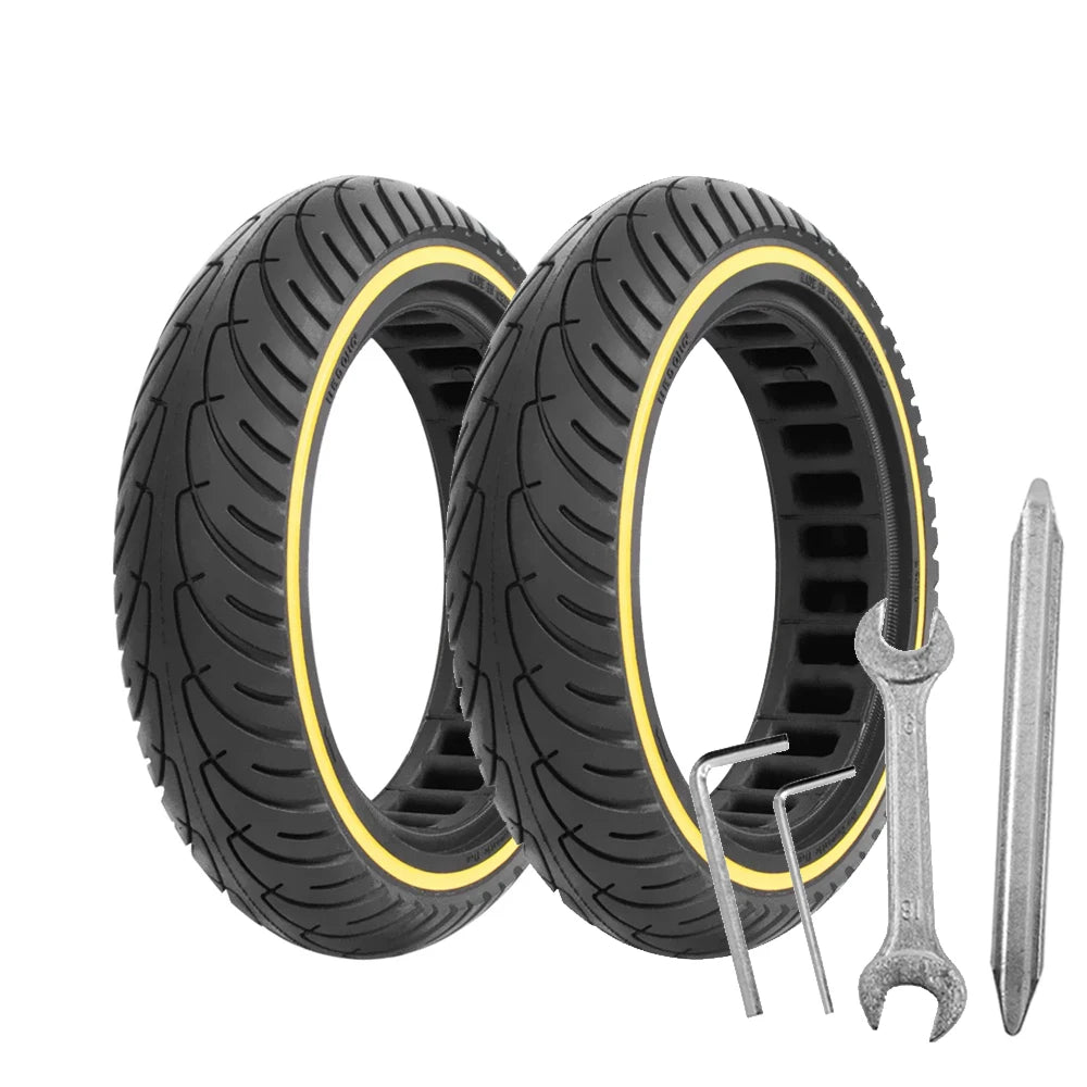 8.5 Inch Honeycomb Solid Tire for Xiaomi M365 - Shockproof yellow