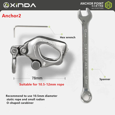 Xinda Climbing Descender &ndash; Stainless Steel Construction Anchor2