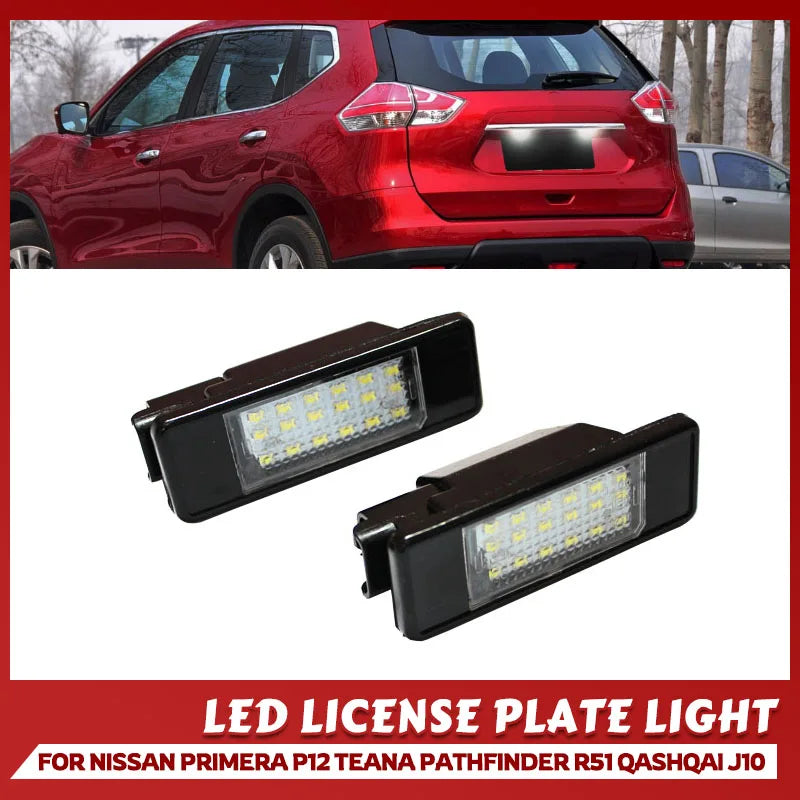 Foutloze Witte LED Kentekenplaatverlichting Nissan XTrail