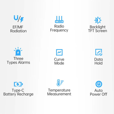 FNIRSI ERD-10 4In1 Electromagnetic Field Detector RF Temp