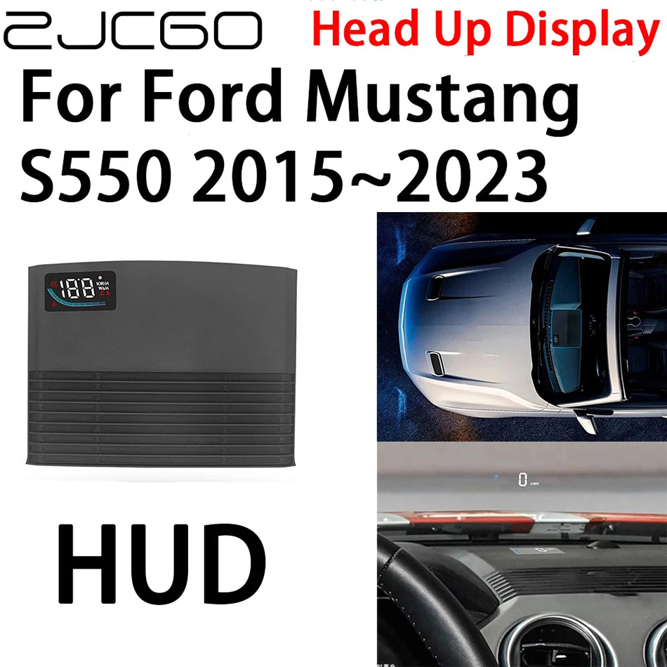 Head Up -näyttö Ford Mustang S550:lle nopeusmittarin projektilla, tuulilasin HUD