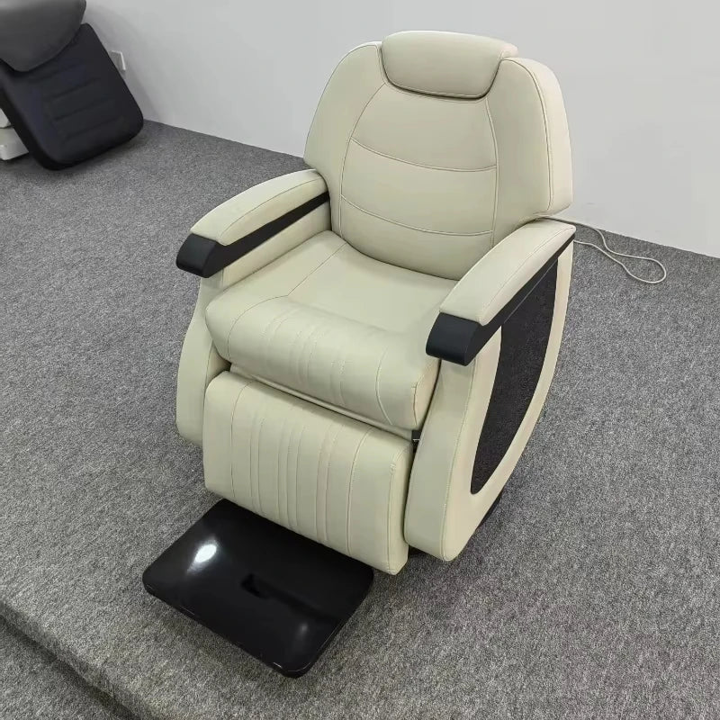 Bežinė Oda Moderni Elektrinė Reguliuojama Kirpyklos Kėdė