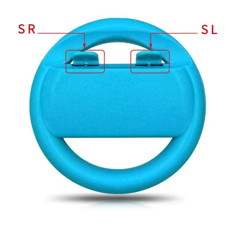 2PCS Ergonomic Racing Steering Wheels for Nintendo Switch Joy-Con
