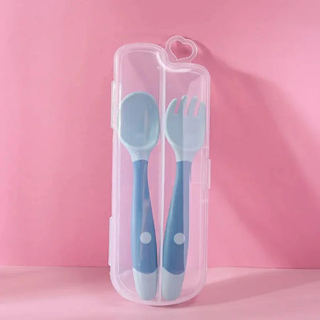 Bendable Baby Fork and Spoon Set for Easy Eating Training fork spoon set Box 1