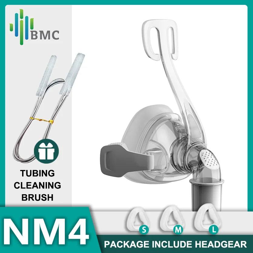 Μάσκα CPAP μύτης NM4 με ιμάντα για άπνοια ύπνου S M L